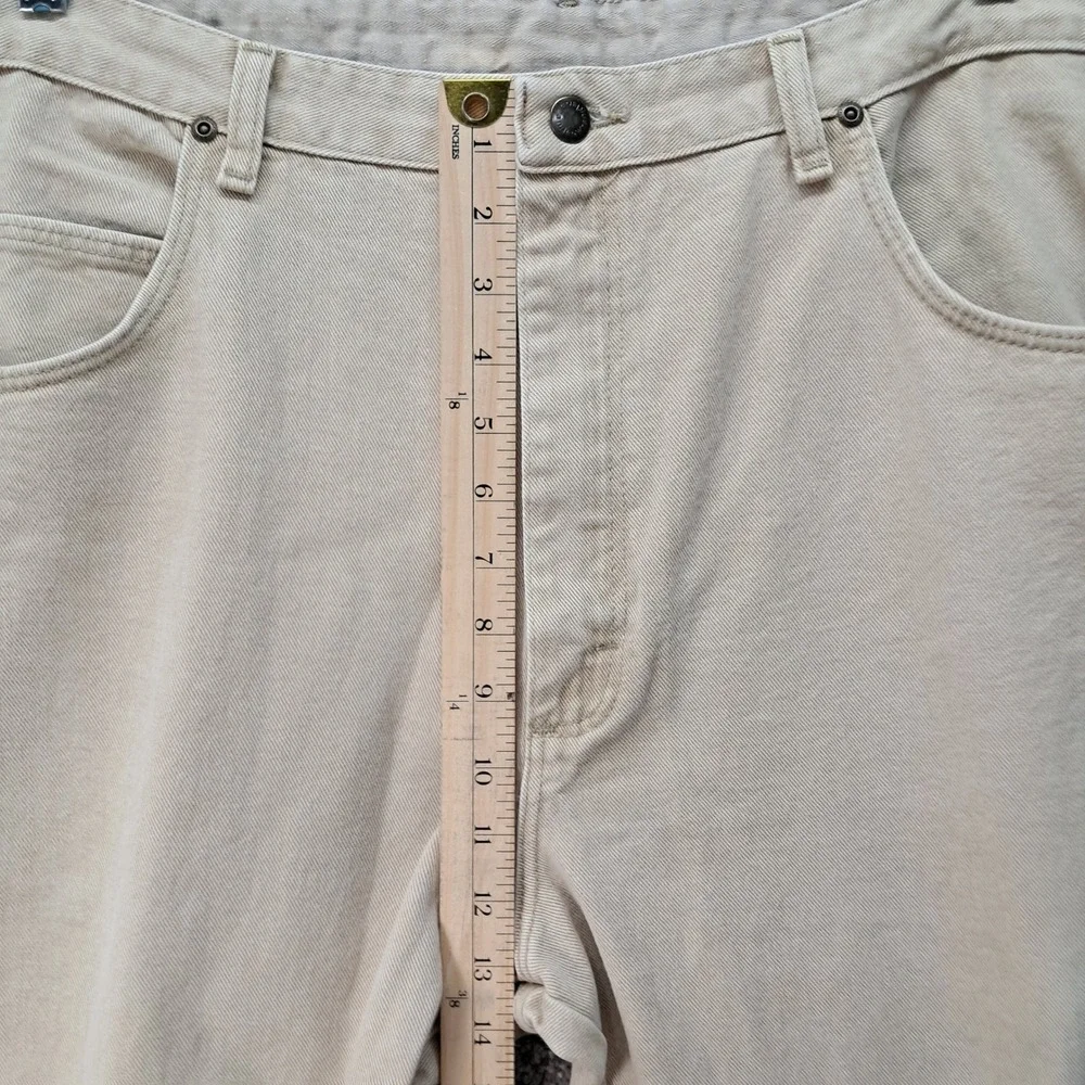 Wrangler Rugged Wear Mens Tan Khaki Relaxed Fit Cotton Pants 40x30 35002WH